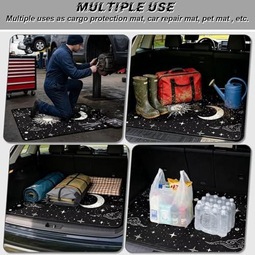 Celestial Sun Moon Trunk Mat Universal Waterproof Cargo Liner Heavy Duty - Image 3