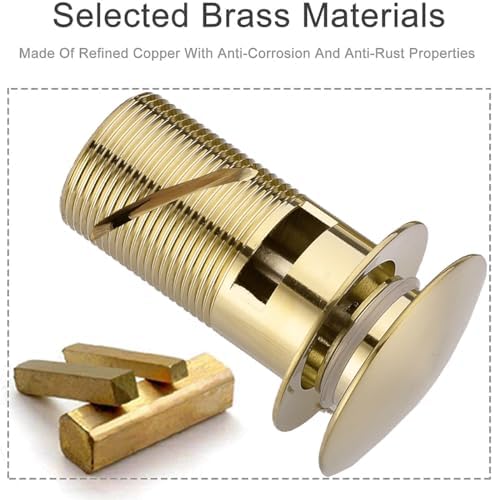 RANDOM Brushed Gold Sink Drain - Image 4