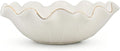 10 Inch White Ceramic Decorative Bowl, Large Shallow Bowl by Aimtobest