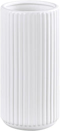 White Ceramic Flower Vase for Pampas Grass, 6 inch Small Decorative Centerpiece by TIMEFOTO