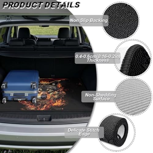 Fire Wolf Flag Universal Moving Trunk Mat 29"x39" – Heavy Duty Waterproof Cargo - Image 6