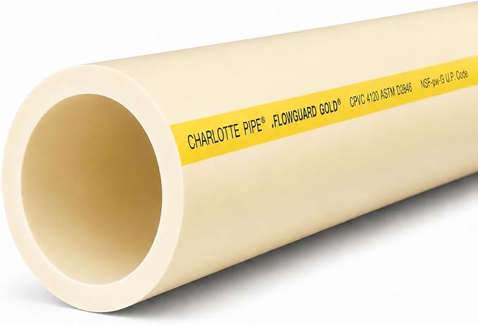 1-1/2 Inch FlowGuard Gold CPVC Pipe, Copper Tubing Size, Hot Water Chemical by Unknown