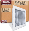 Fits 12x8 and 8x12 Duct Opening | Aluminum Eggcrate Return Air Grille | Low by Handua
