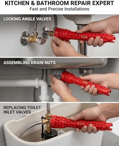 8 in 1 Multifunctional Sink Wrench, Faucet and Sink Installer Tool - Image 3