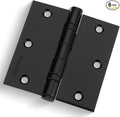 6 Pack Ball Bearing Hinges 3.5 Inch Matte Black Door Hinges by Haidms