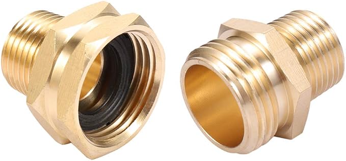 Garden Hose Adapter, 3/4"GHT Male x 1/2" NPT Male Connector - Image 2