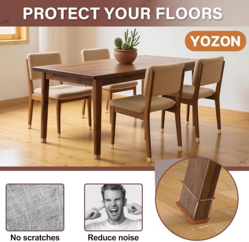 YOZON Chair Leg Floor ProtectorsSilicone Caps Felt Furniture Pads Covers - Image 5