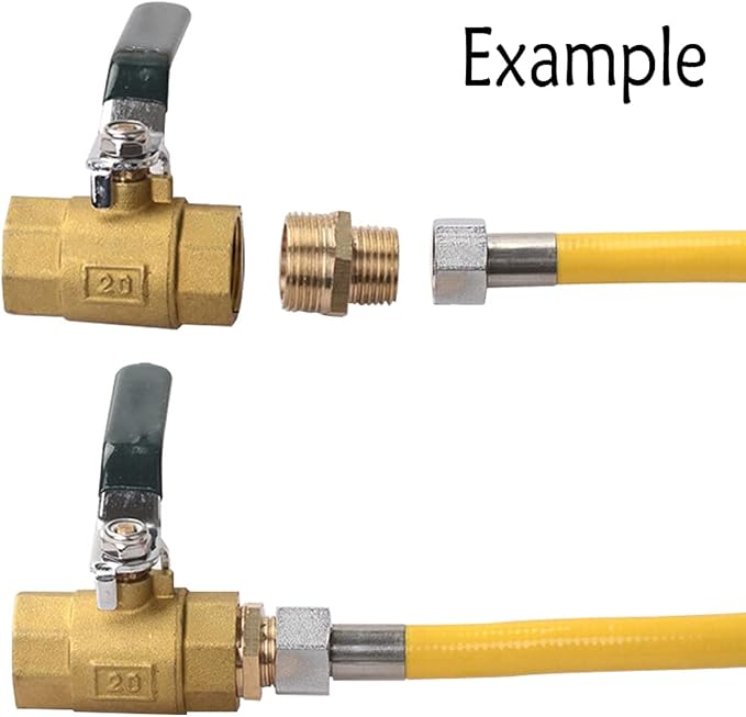 Joywayus 1/2" G Thread Male × 3/4" NPT Thread Male Brass Pipe Fitting Adapter - Image 4