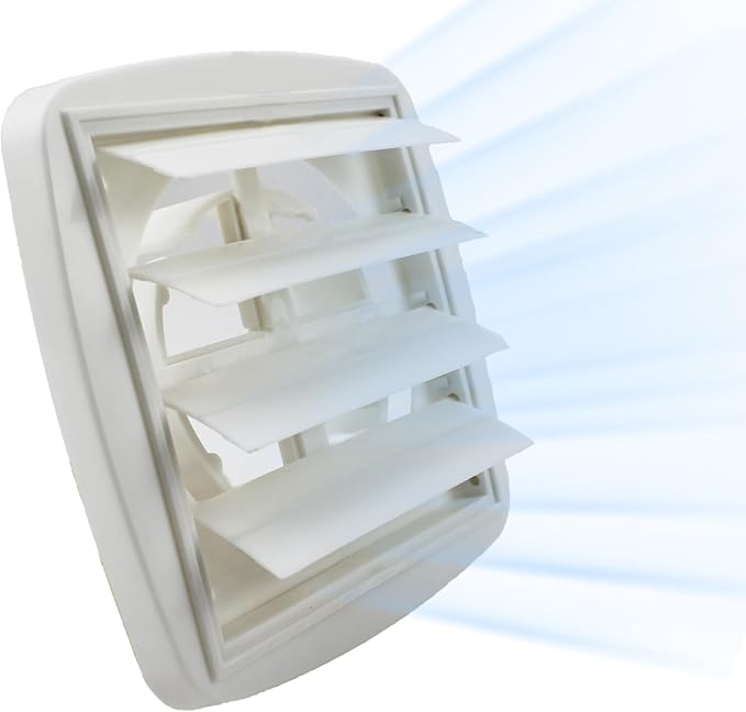 Amonk Adjustable Dryer Vent Cover Outside 4'' to 5'' to 6'' Plastic Louvered - Image 7