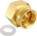 Joywayus Brass Swivel Pipe Fitting 3/4" GHT x 1" NPT Double Female | Garden by Joywayus
