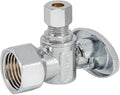 Eastman 1/2 inch FIP x 1/4 inch OD Compression Quarter Turn Angle Stop Valve by Eastman