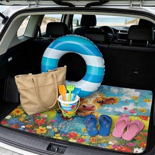 Calf Flower Trunk Mat for Car Snow Gear Trunk Mat Universal Waterproof Cargo - Image 2