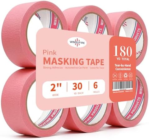 Pink Masking Tape, Colored Painters Tape by Winsufire