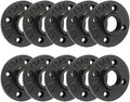 1" Heavy Duty Black Floor Flange, Home TZH 10 Pack Malleable iron Pipe Flange by HomeTZH