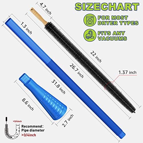 Sealegend 2 PCS Dryer Vent Cleaner Kit, Dryer Lint Vacuum Attachment&Brush - Image 6