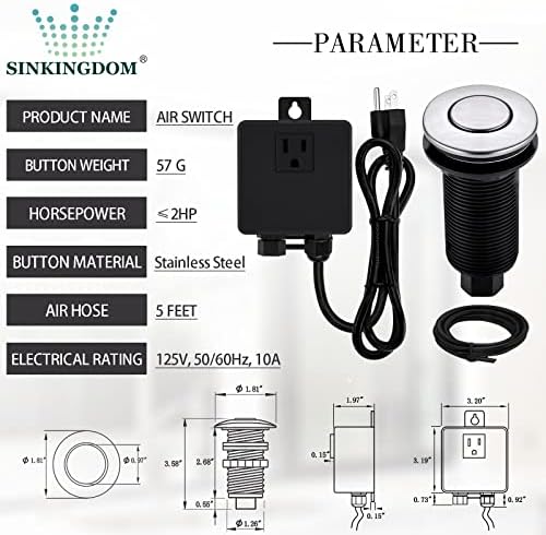 Garbage Disposal SinkTop Air Switch Kit - Image 2