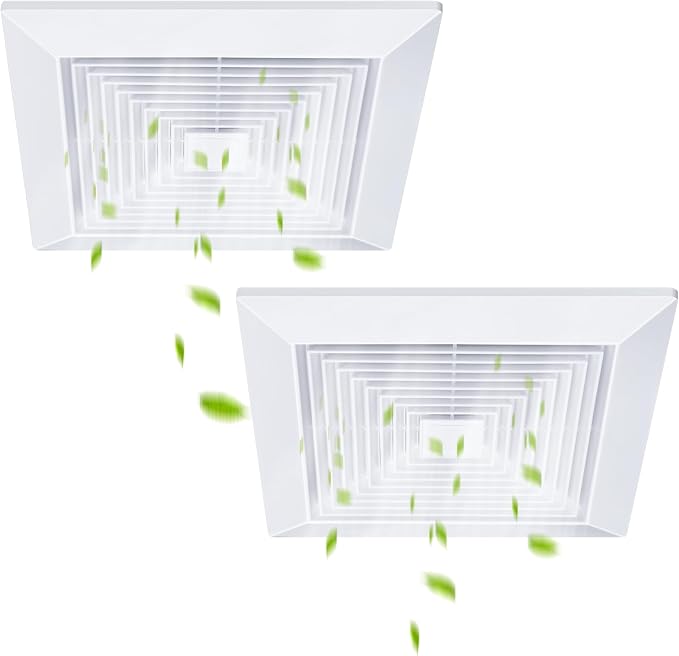 Baquler 2 Pcs 9.84 x 9.84'' Exhaust Bathroom Fan Cover by Baquler