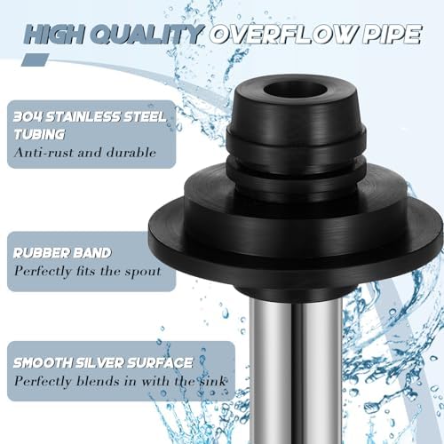 Tandefio 1 Pcs Stainless Steel Sink Overflow Pipe Stopper - Image 3