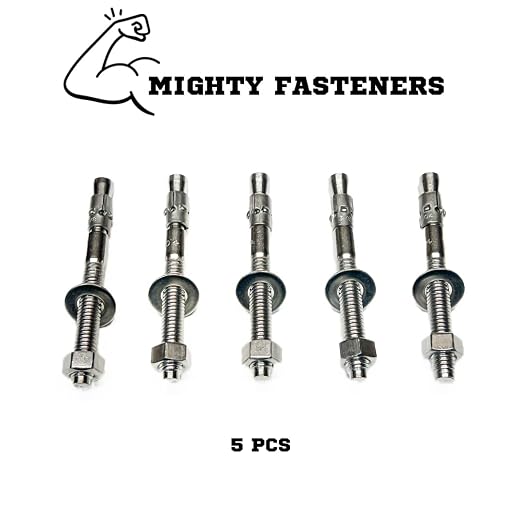 Mighty Fasteners Wedge Anchors – Heavy-Duty 304 Stainless Steel Expansion Bolts - Image 3