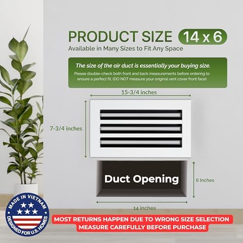 Modern Air Vent Cover 14x6 – Slim Design Aluminum Linear Slot Diffuser - Image 3