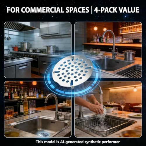 4-Pack 3.5 Inch Drain Cover for Most 3-Tier & Commercial Sinks - Image 6