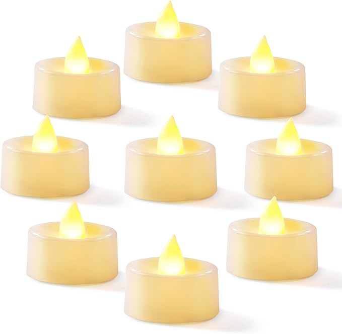 Homemory 50-Pack Flameless Tea Lights Candles Battery Operated, 200+ Hours | by Homemory