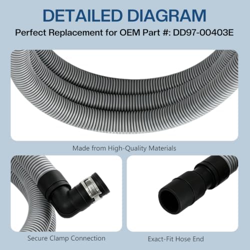 DD97-00403E 7.25ft Dishwasher Drain Hose Assembly - Image 4