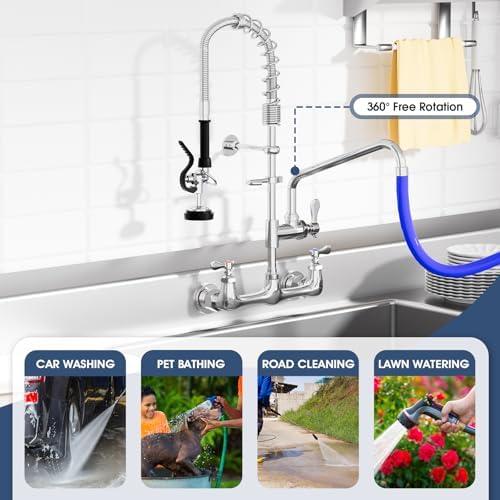 Commercial Wall Mount Kitchen Faucet - Image 7