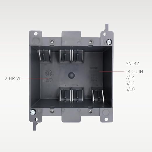 Old Work 2-Gang Outlet Box, Plastic Junction Box - Image 2