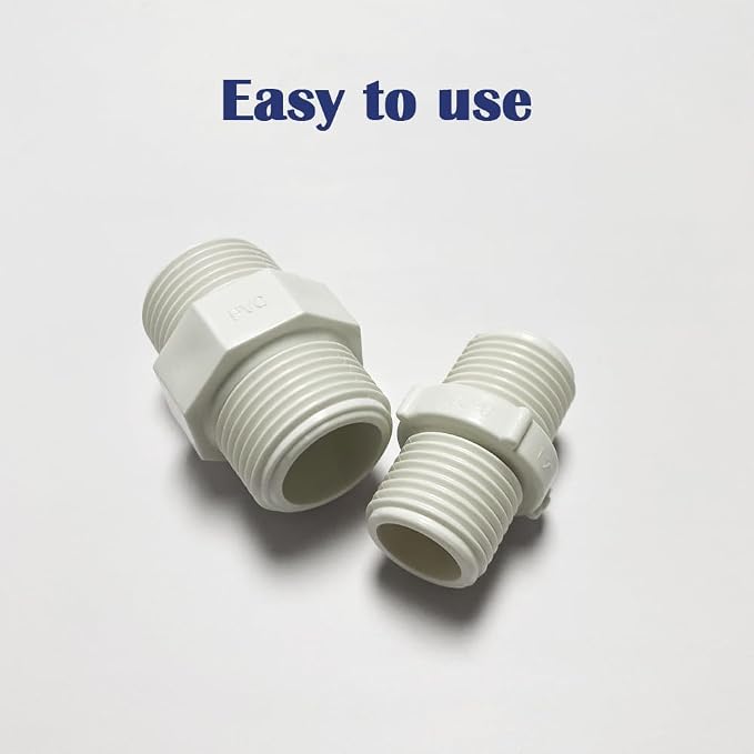 2PCS 2" PVC Pipe Fitting Hex Nipple G2 Male X G2 Male Coupling Adaptor of - Image 5