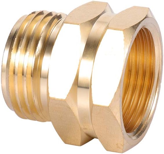 Brass Pipe to Hose Connector Fitting, Female Pipe Thread x Male 3/4 Hose Thread - Image 3