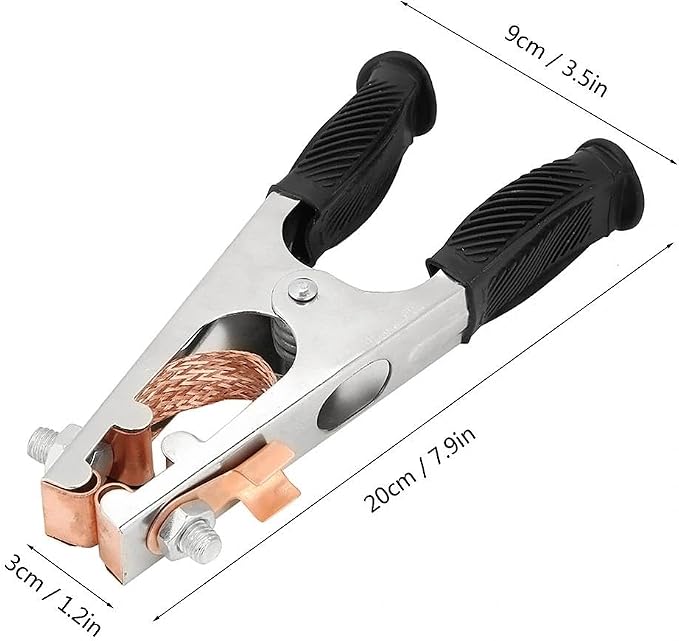 2PCS Welding Ground Clamp, 500A Grounding Electroplated Earth Clip | Copper - Image 2
