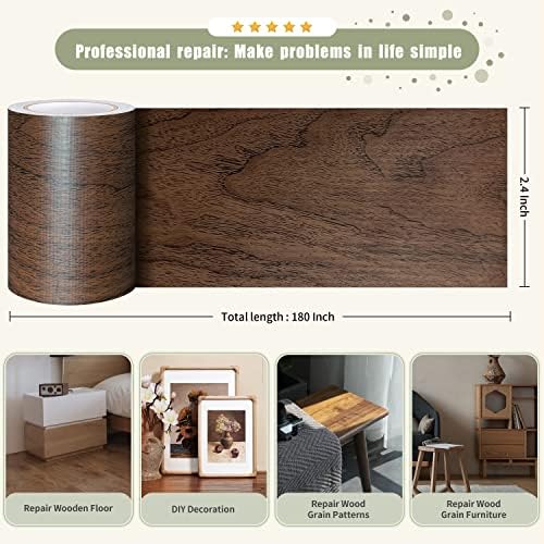 Besezx Wood Grain Repair Tape, 2.4" X180'', Self Adhesive Wood Grain Repair - Image 2