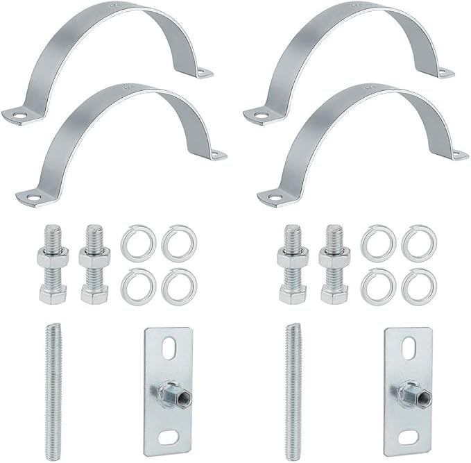 2 Pcs 6 Inch Heavy Duty Adjustable Pipe Bracket, Heavy Duty Split Ring Pipe - Image 3