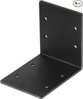 4 PCS 6"x6"x5" Black Heavy Duty L Angle Bracket, Corner Brace by eoere