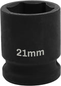 1/2" Drive 21mm Deep Impact Socket, 6 Point Chrome Molybdenum Steel Heavy Duty by YTkavq