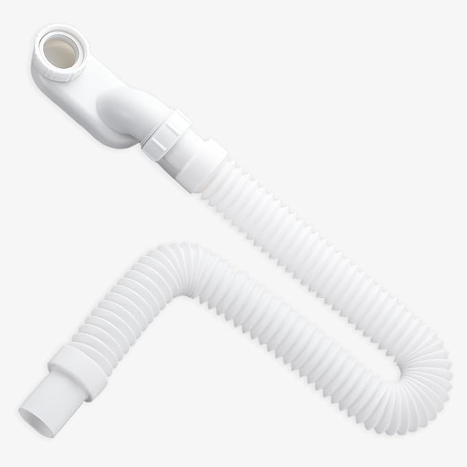 Bathtub Shower Drain Pipe, Flexible Freestanding Tub Drain Kit, 1 1/2 inch by LauteFaucetsFactory