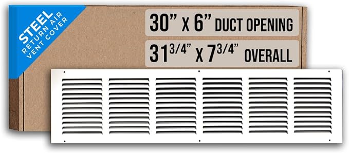 Fits 30x6 Duct Opening | Steel Return Air Grille by Handua | Vent Cover Grill by Handua