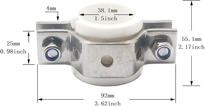 QiiMii 1.5" Hexagon Tube Hanger Stainless Steel SS304 - Image 2