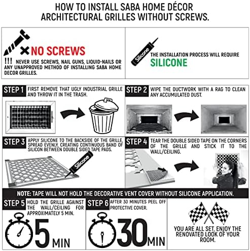SABA Home Decor Air Vent Cover Grille - Image 7