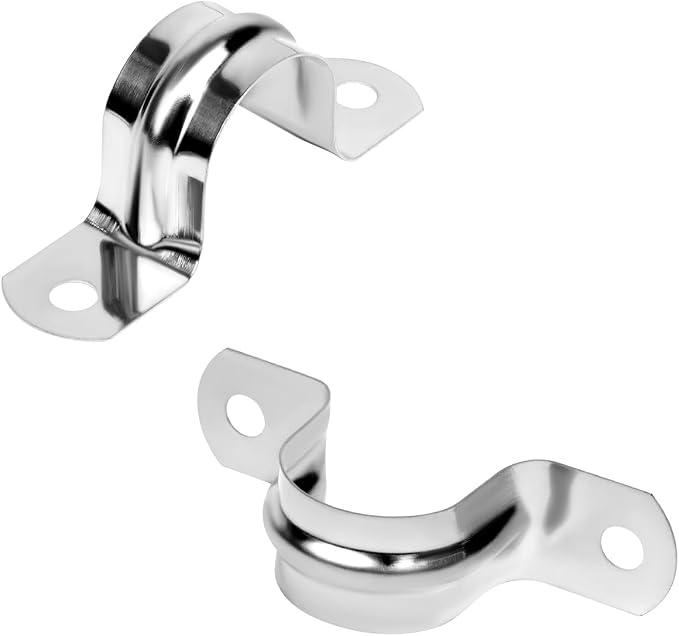 30Pcs 1 Inch Stainless Steel Conduit Clamps, 2 Hole Strap U Bracket Rigid Pipe - Image 7