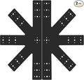 2pcs 24x13.5 Gable Plate Pergola Truss Roof Plate Connector Black | Heavy Duty by Andorm