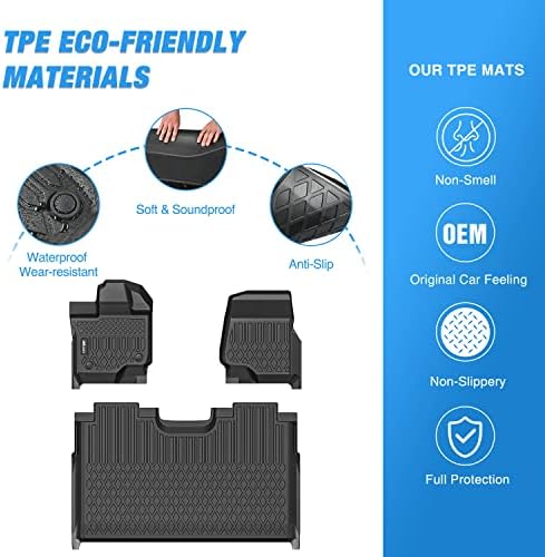 Nilight TPE Floor Mats for Ford F-150 F150 Lightning SuperCrew Cab - Image 3