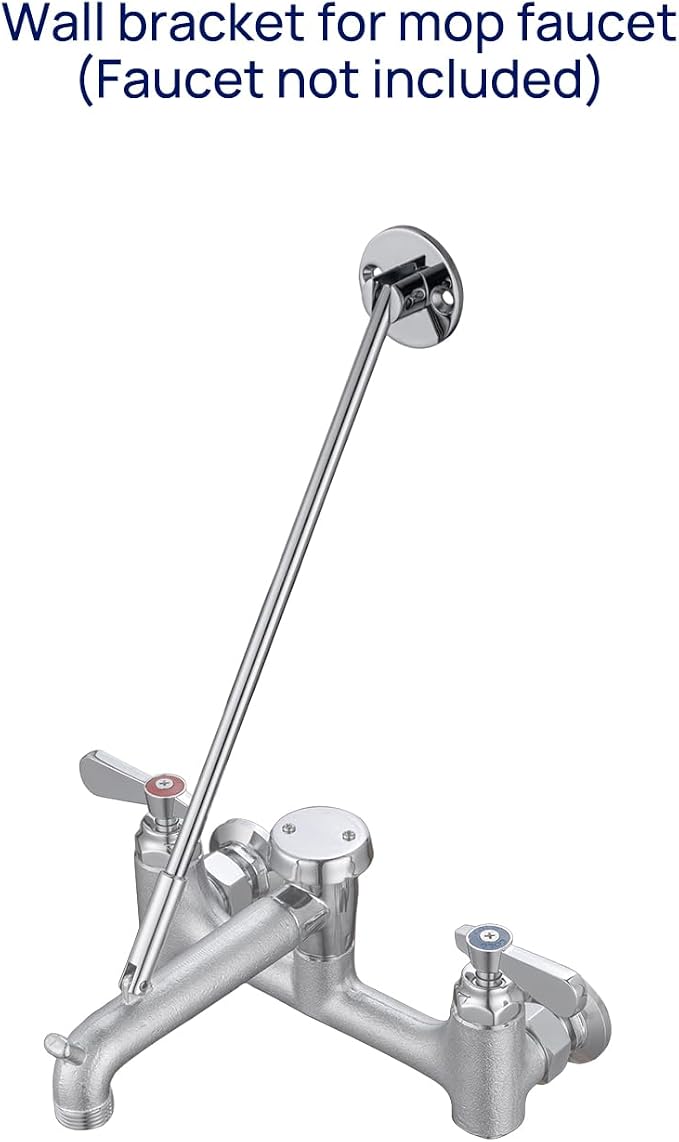 Commercial Mop Sink Faucet Installation Wall Bracket Repalcement - Image 3