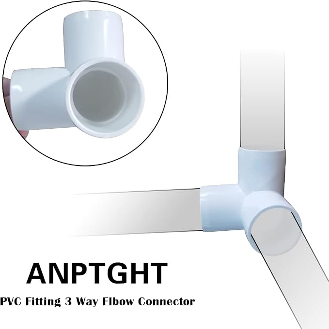 3/4“ Tee PVC Fitting 3 Way Elbow Connector, Furniture Grade 90 Degree Elbow - Image 5