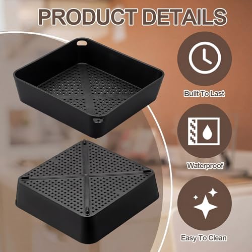 Tuanse 2 Pcs 8.5 X 8.5 X 2.5 Inch Commercial Floor Drain Strainer - Image 3