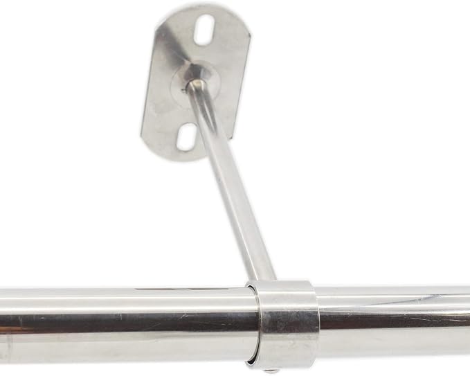 2 Pack Ceiling Mount Bracket, Stainless Steel Wardrobe Pipe Bracket Rod Holder - Image 7