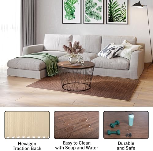Stalwart Wood Grain Foam Floor Tiles - Image 4