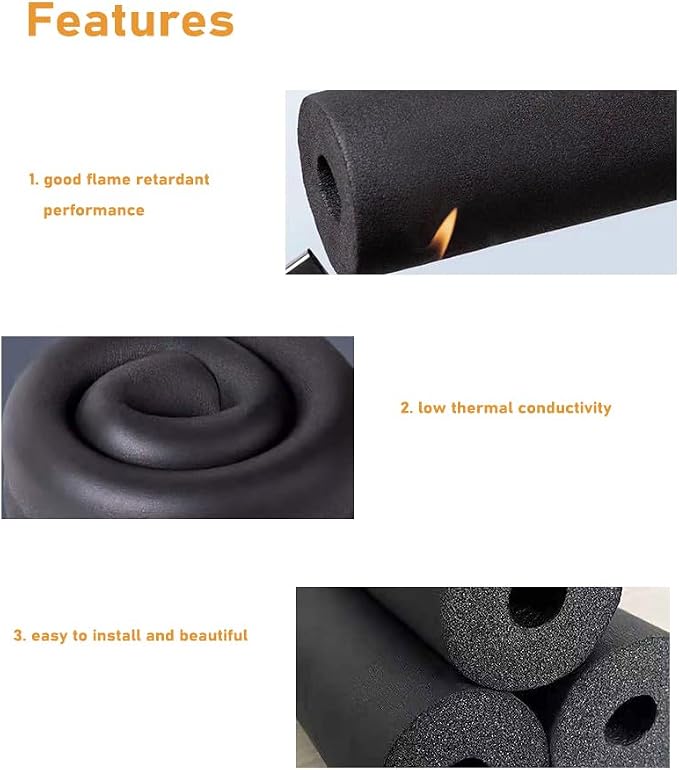 4 Pieces 5/8" I.D. Pipe Insulation, 5/8" ID x 3/8" Thick. x 1-3/8" OD x 6 FT - Image 3