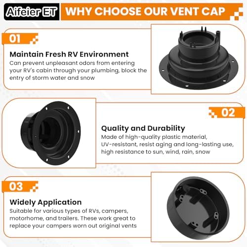 Aifeier ET 1 Pcs RV Plumbing Vent Caps - Image 3